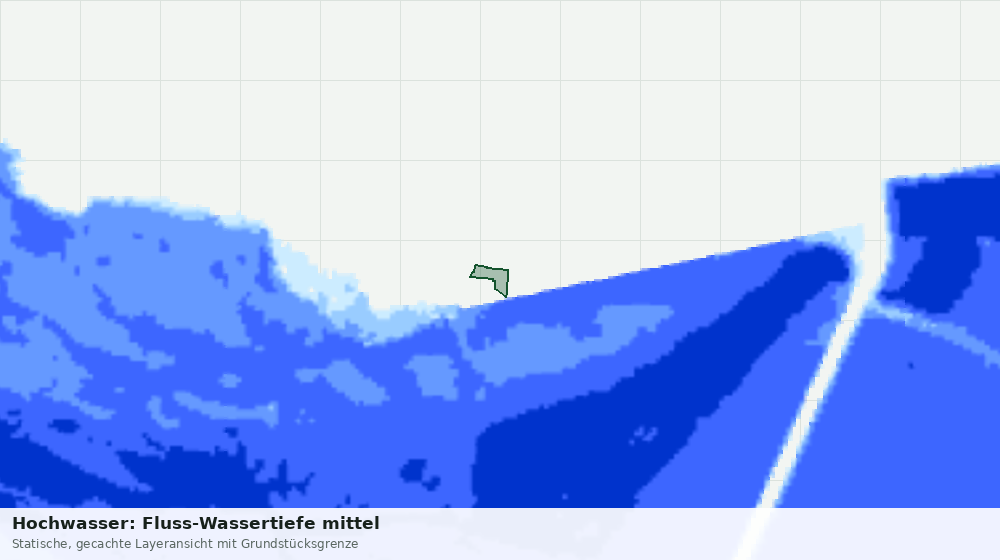 Statische Kartenansicht: Hochwasser: Fluss-Wassertiefe mittel