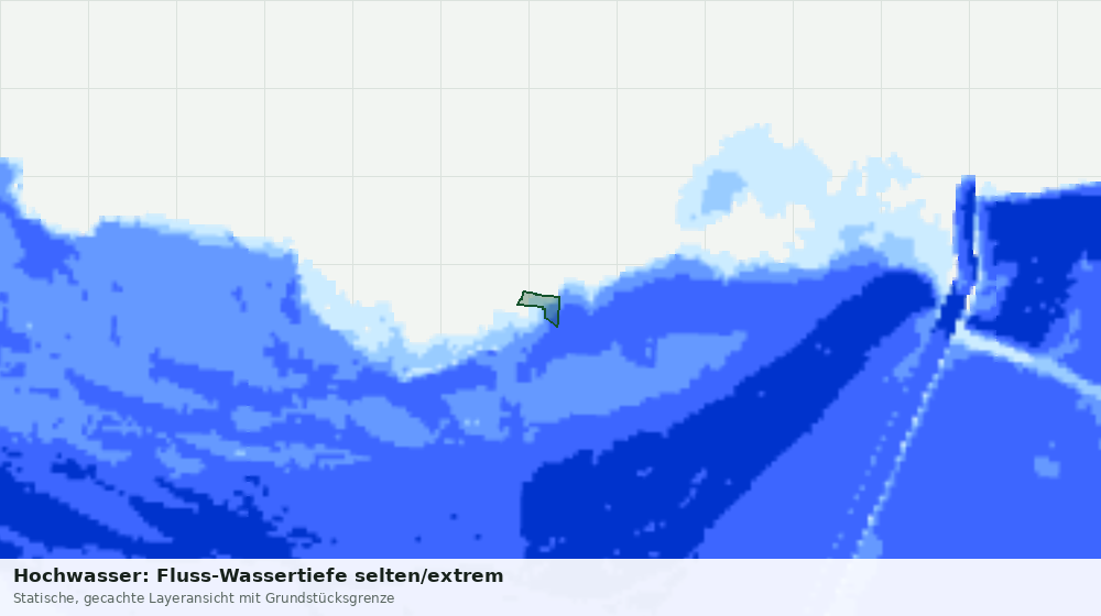 Statische Kartenansicht: Hochwasser: Fluss-Wassertiefe selten/extrem
