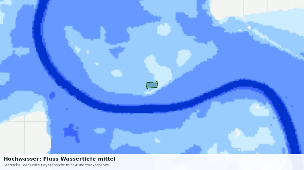 Statische Kartenansicht: Hochwasser: Fluss-Wassertiefe mittel