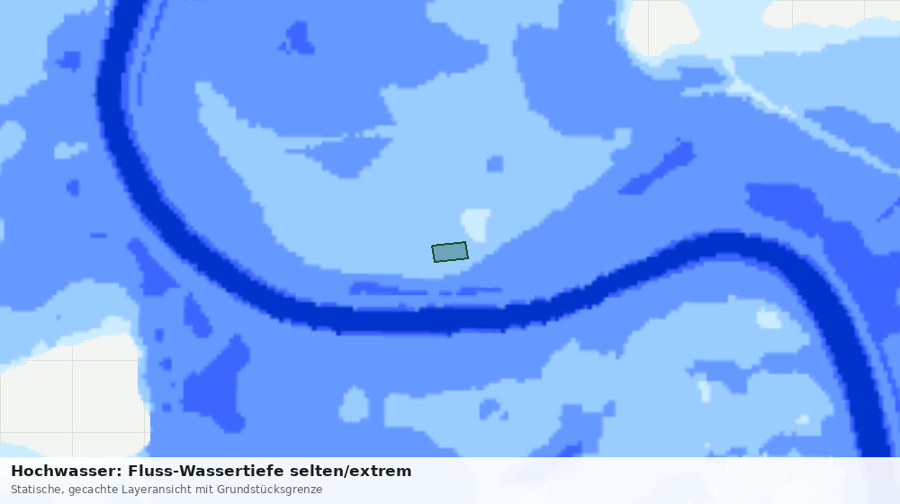 Statische Kartenansicht: Hochwasser: Fluss-Wassertiefe selten/extrem
