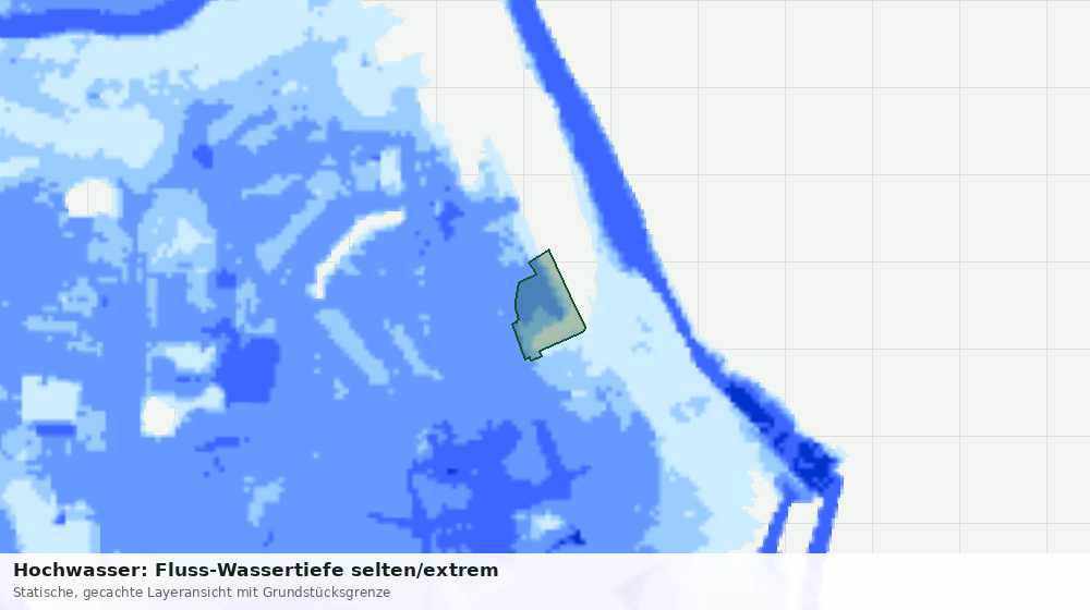 Statische Kartenansicht: Hochwasser: Fluss-Wassertiefe selten/extrem