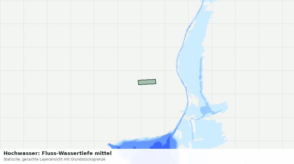Statische Kartenansicht: Hochwasser: Fluss-Wassertiefe mittel