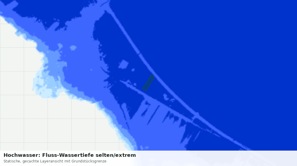 Statische Kartenansicht: Hochwasser: Fluss-Wassertiefe selten/extrem