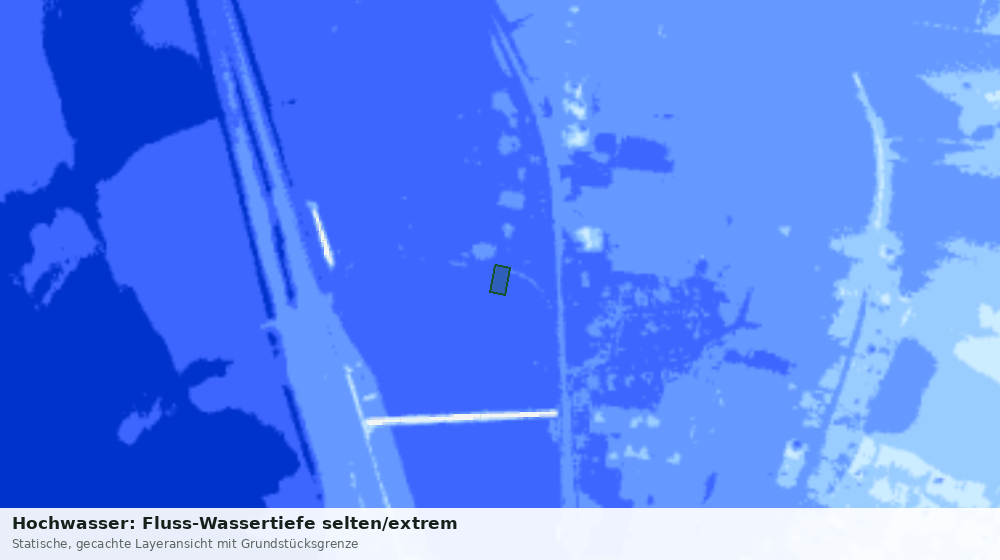 Statische Kartenansicht: Hochwasser: Fluss-Wassertiefe selten/extrem