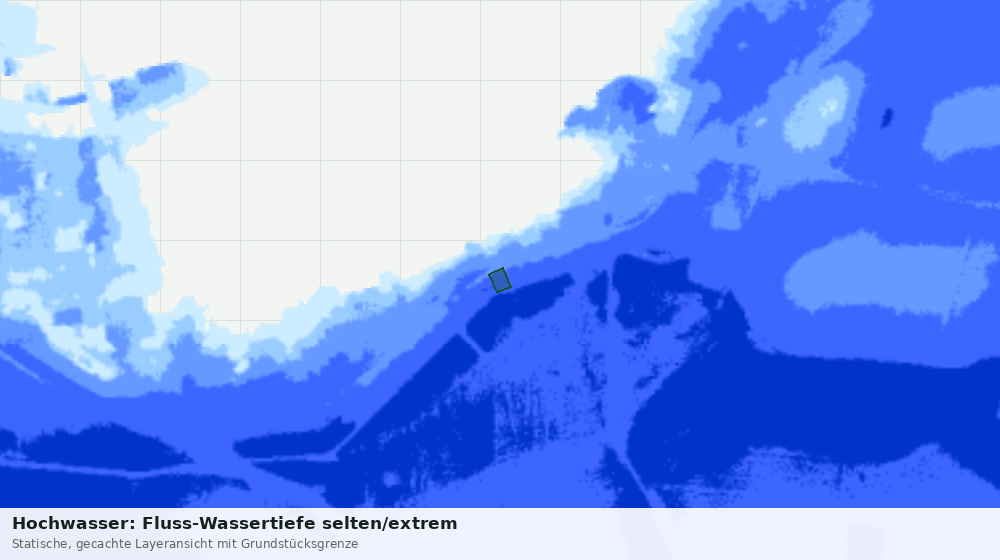 Statische Kartenansicht: Hochwasser: Fluss-Wassertiefe selten/extrem