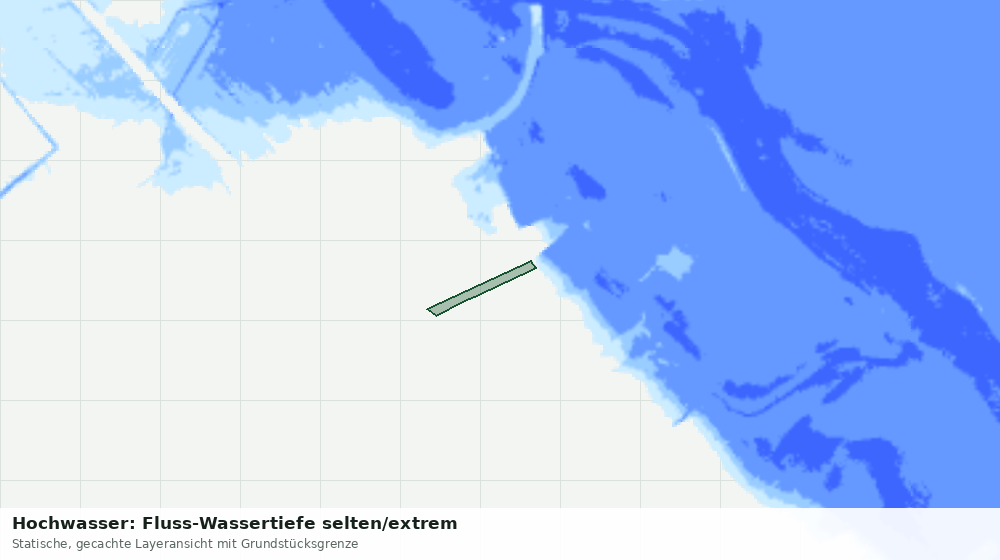 Statische Kartenansicht: Hochwasser: Fluss-Wassertiefe selten/extrem