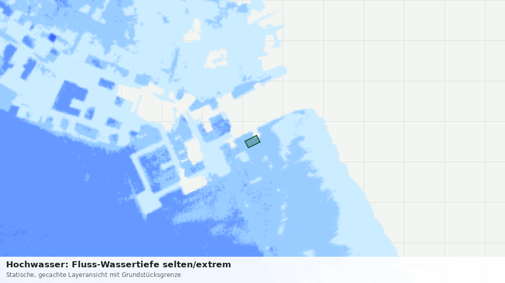 Statische Kartenansicht: Hochwasser: Fluss-Wassertiefe selten/extrem