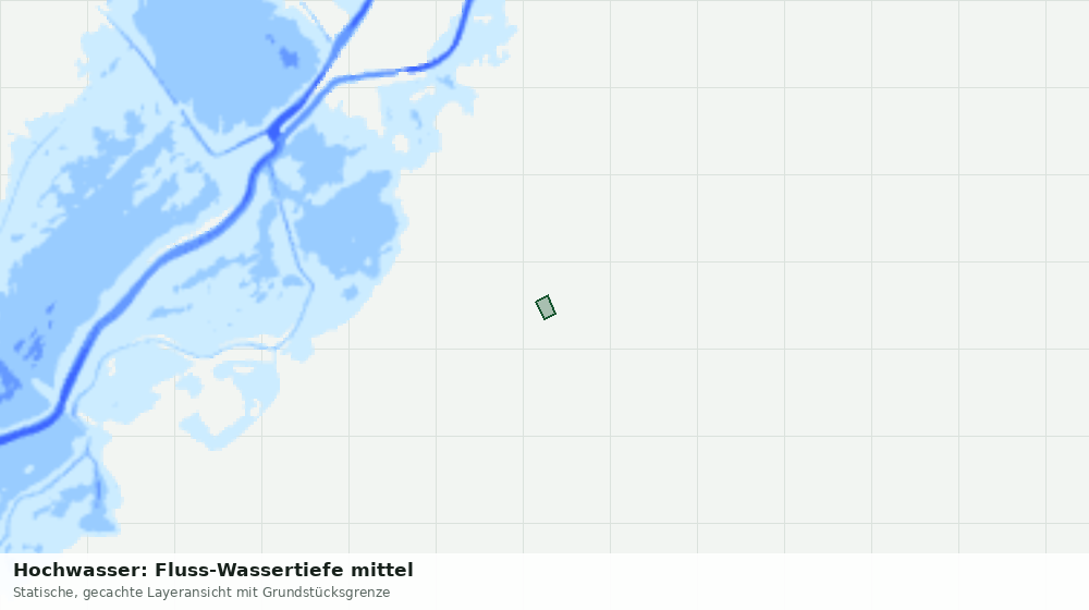 Statische Kartenansicht: Hochwasser: Fluss-Wassertiefe mittel