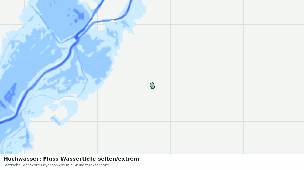 Statische Kartenansicht: Hochwasser: Fluss-Wassertiefe selten/extrem