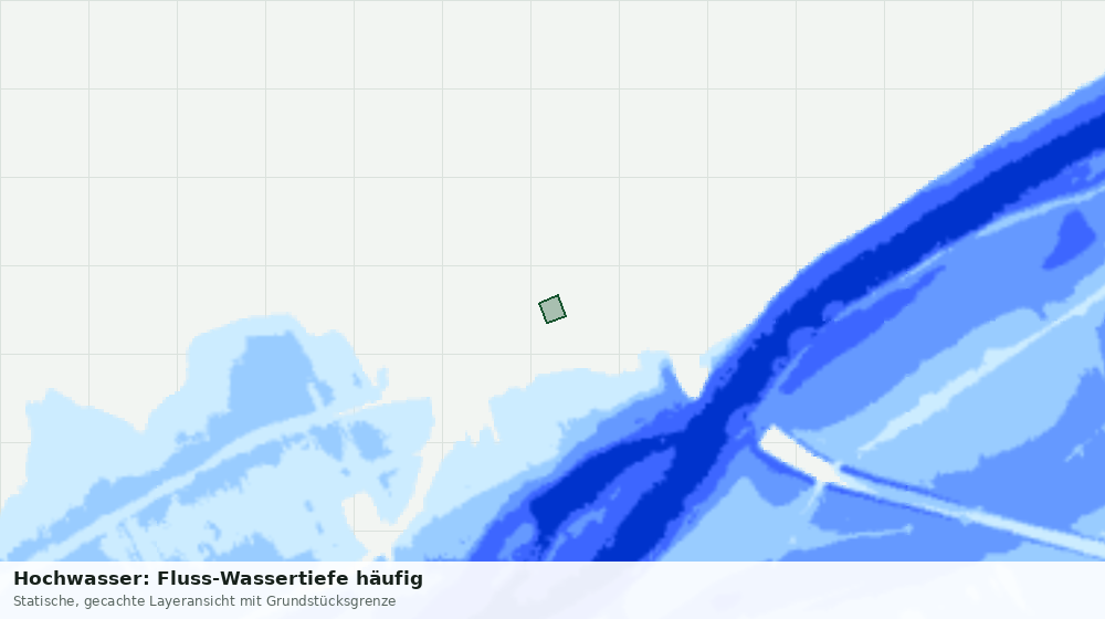 Statische Kartenansicht: Hochwasser: Fluss-Wassertiefe häufig