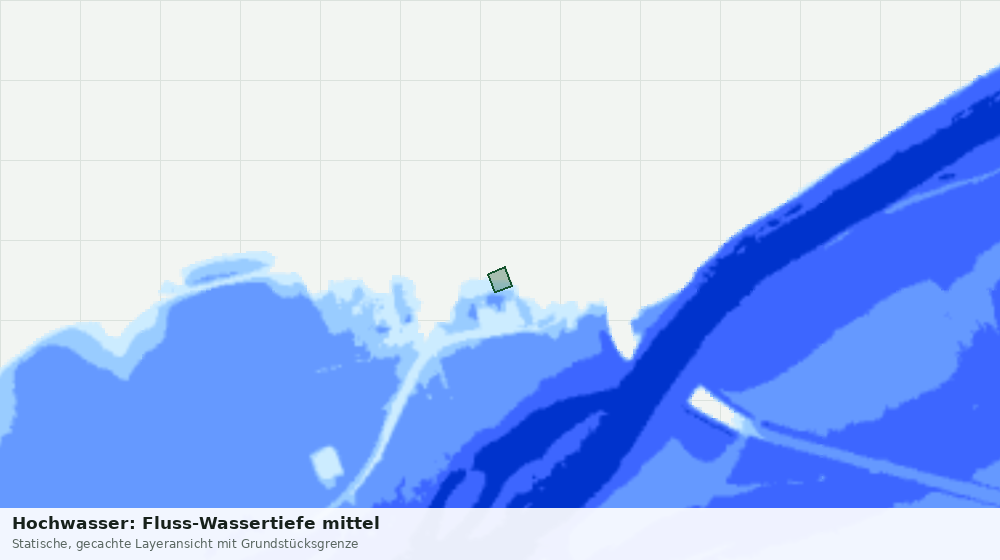 Statische Kartenansicht: Hochwasser: Fluss-Wassertiefe mittel