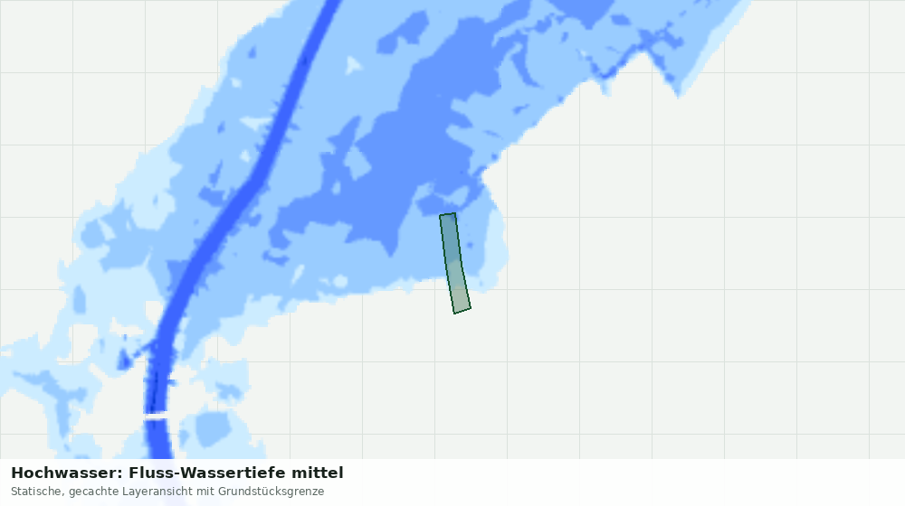 Statische Kartenansicht: Hochwasser: Fluss-Wassertiefe mittel
