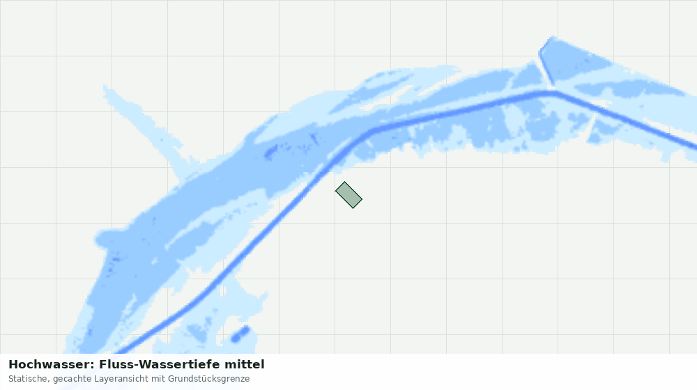 Statische Kartenansicht: Hochwasser: Fluss-Wassertiefe mittel