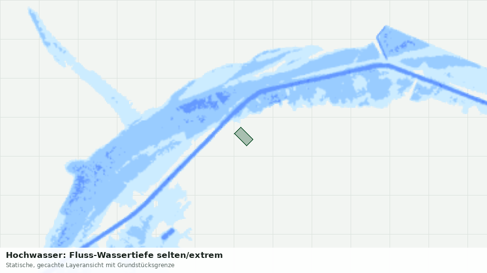 Statische Kartenansicht: Hochwasser: Fluss-Wassertiefe selten/extrem