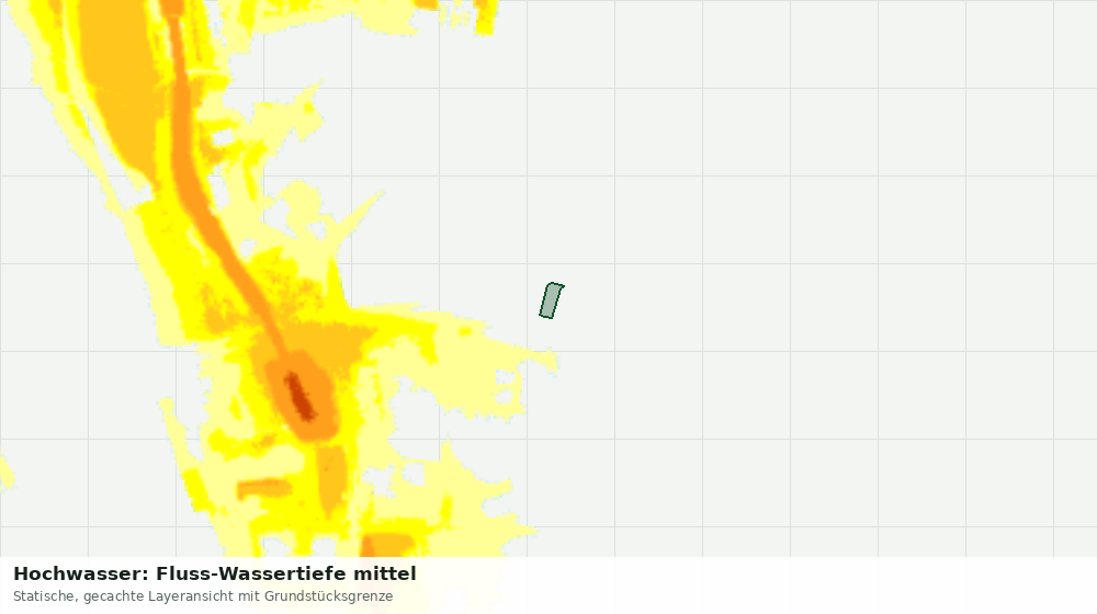 Statische Kartenansicht: Hochwasser: Fluss-Wassertiefe mittel