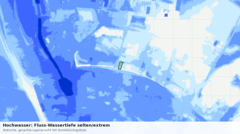 Statische Kartenansicht: Hochwasser: Fluss-Wassertiefe selten/extrem