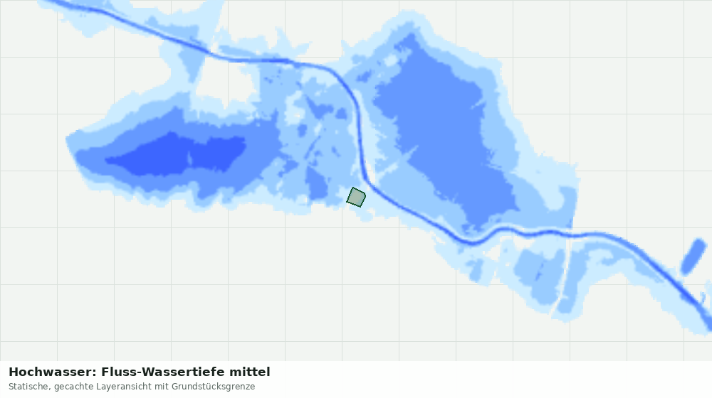 Statische Kartenansicht: Hochwasser: Fluss-Wassertiefe mittel