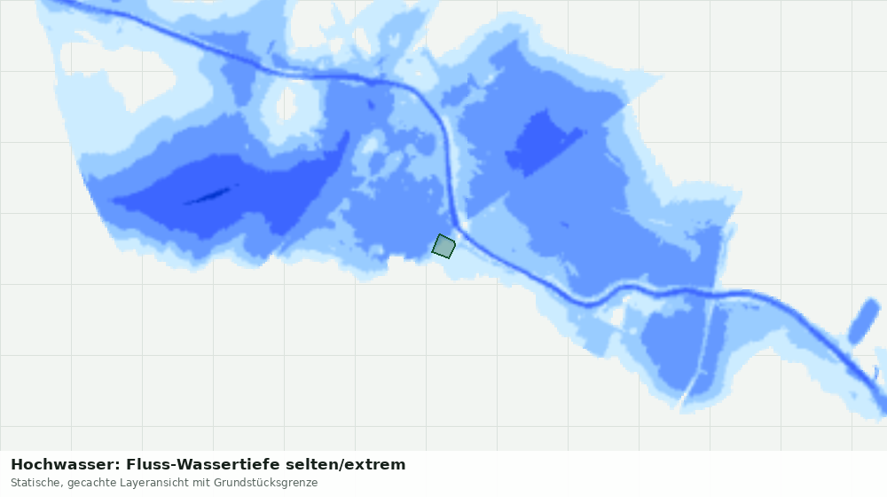 Statische Kartenansicht: Hochwasser: Fluss-Wassertiefe selten/extrem