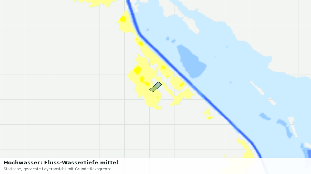Statische Kartenansicht: Hochwasser: Fluss-Wassertiefe mittel