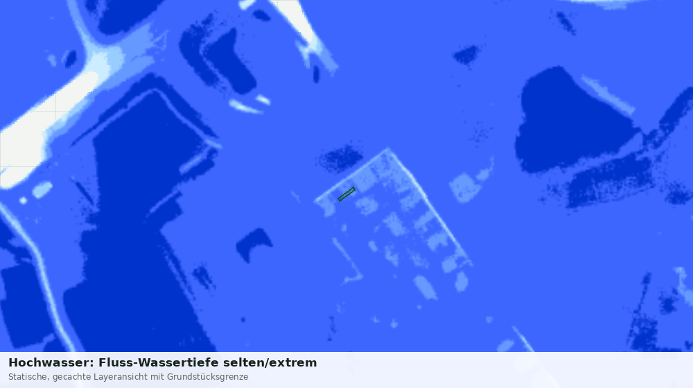 Statische Kartenansicht: Hochwasser: Fluss-Wassertiefe selten/extrem