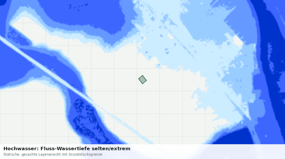 Statische Kartenansicht: Hochwasser: Fluss-Wassertiefe selten/extrem