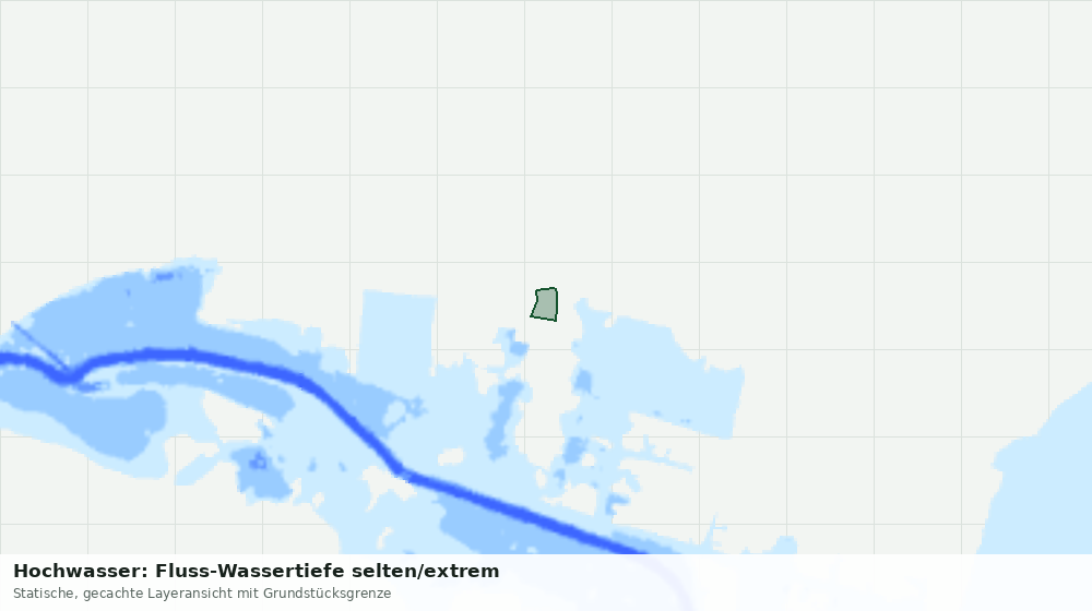 Statische Kartenansicht: Hochwasser: Fluss-Wassertiefe selten/extrem