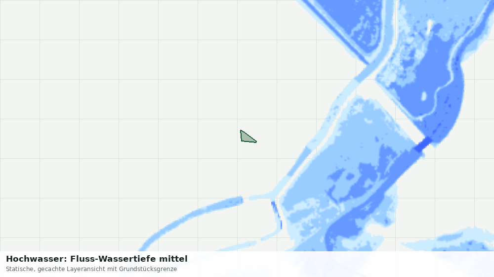 Statische Kartenansicht: Hochwasser: Fluss-Wassertiefe mittel
