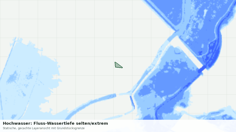 Statische Kartenansicht: Hochwasser: Fluss-Wassertiefe selten/extrem