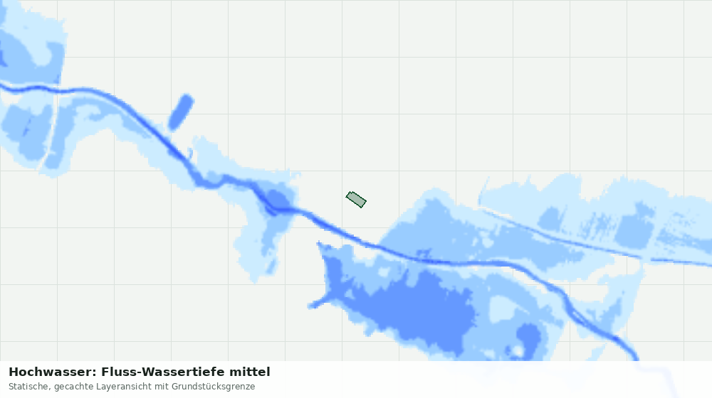 Statische Kartenansicht: Hochwasser: Fluss-Wassertiefe mittel