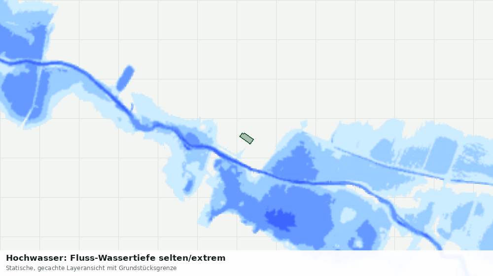 Statische Kartenansicht: Hochwasser: Fluss-Wassertiefe selten/extrem