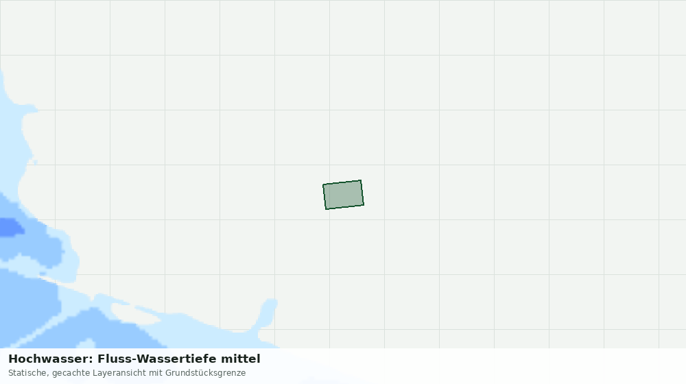 Statische Kartenansicht: Hochwasser: Fluss-Wassertiefe mittel