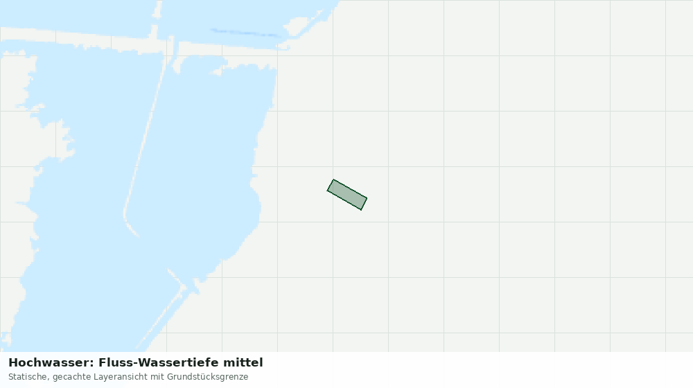 Statische Kartenansicht: Hochwasser: Fluss-Wassertiefe mittel