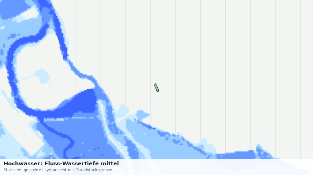 Statische Kartenansicht: Hochwasser: Fluss-Wassertiefe mittel