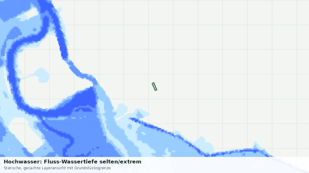 Statische Kartenansicht: Hochwasser: Fluss-Wassertiefe selten/extrem
