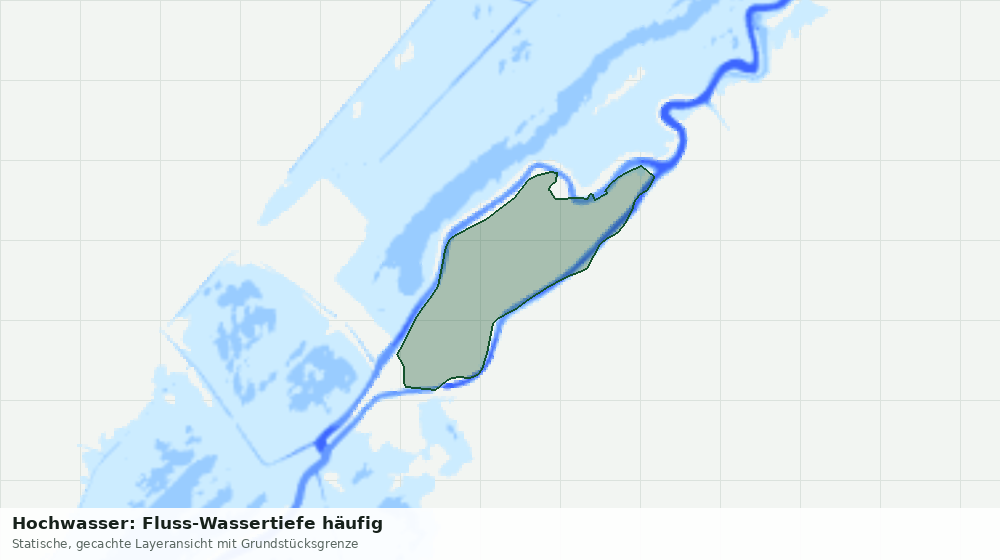 Statische Kartenansicht: Hochwasser: Fluss-Wassertiefe häufig