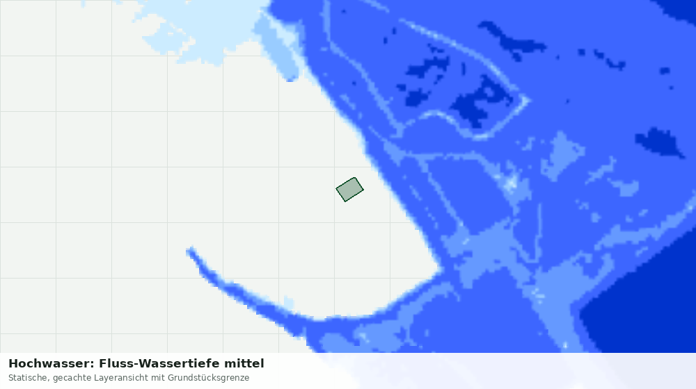 Statische Kartenansicht: Hochwasser: Fluss-Wassertiefe mittel