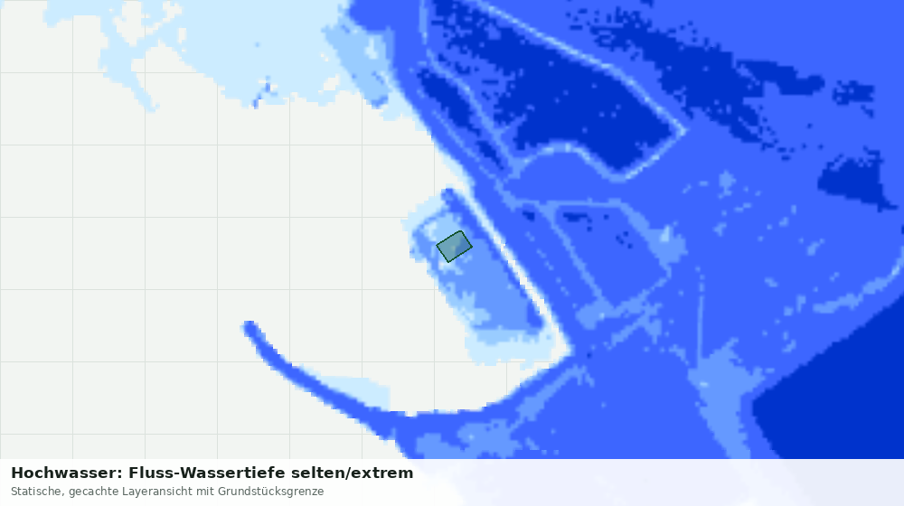 Statische Kartenansicht: Hochwasser: Fluss-Wassertiefe selten/extrem