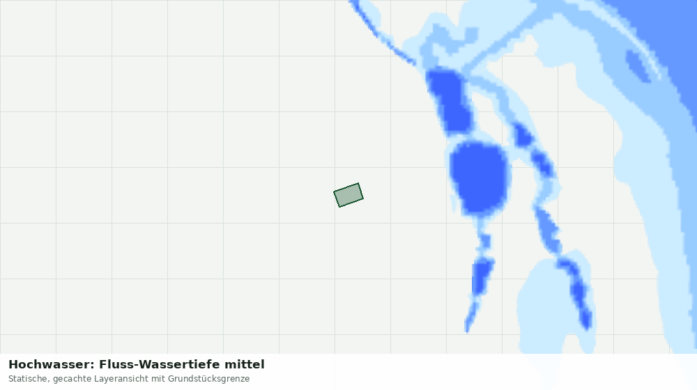 Statische Kartenansicht: Hochwasser: Fluss-Wassertiefe mittel
