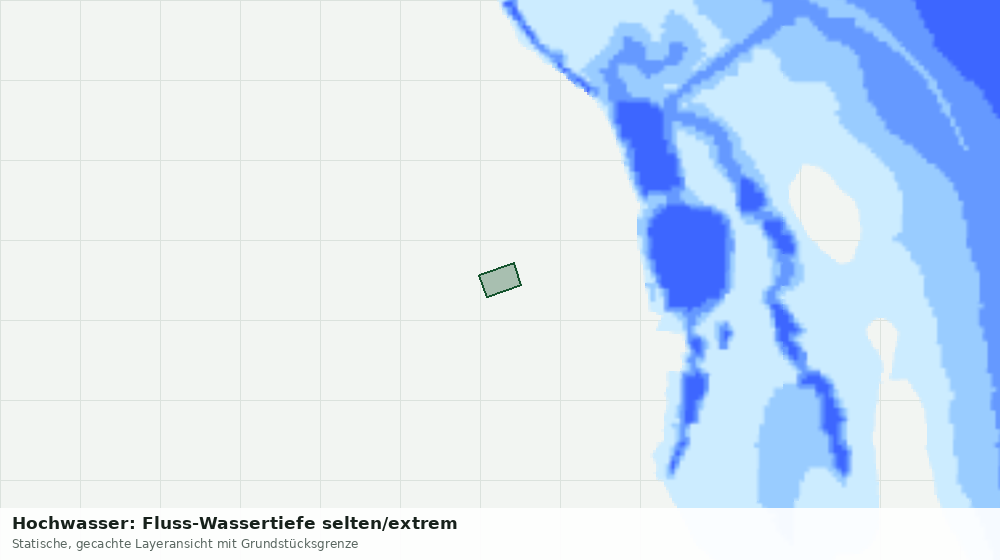 Statische Kartenansicht: Hochwasser: Fluss-Wassertiefe selten/extrem