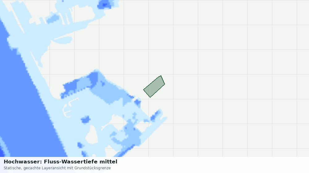 Statische Kartenansicht: Hochwasser: Fluss-Wassertiefe mittel