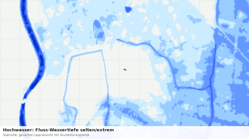 Statische Kartenansicht: Hochwasser: Fluss-Wassertiefe selten/extrem