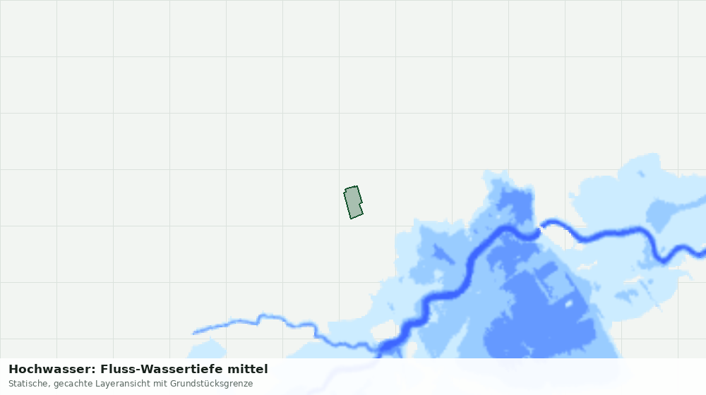 Statische Kartenansicht: Hochwasser: Fluss-Wassertiefe mittel