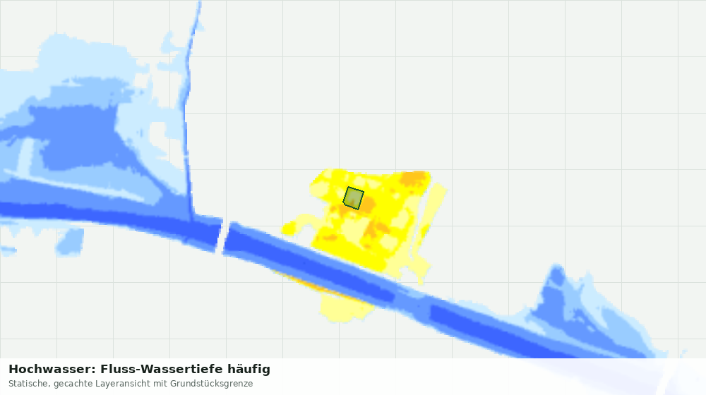 Statische Kartenansicht: Hochwasser: Fluss-Wassertiefe häufig