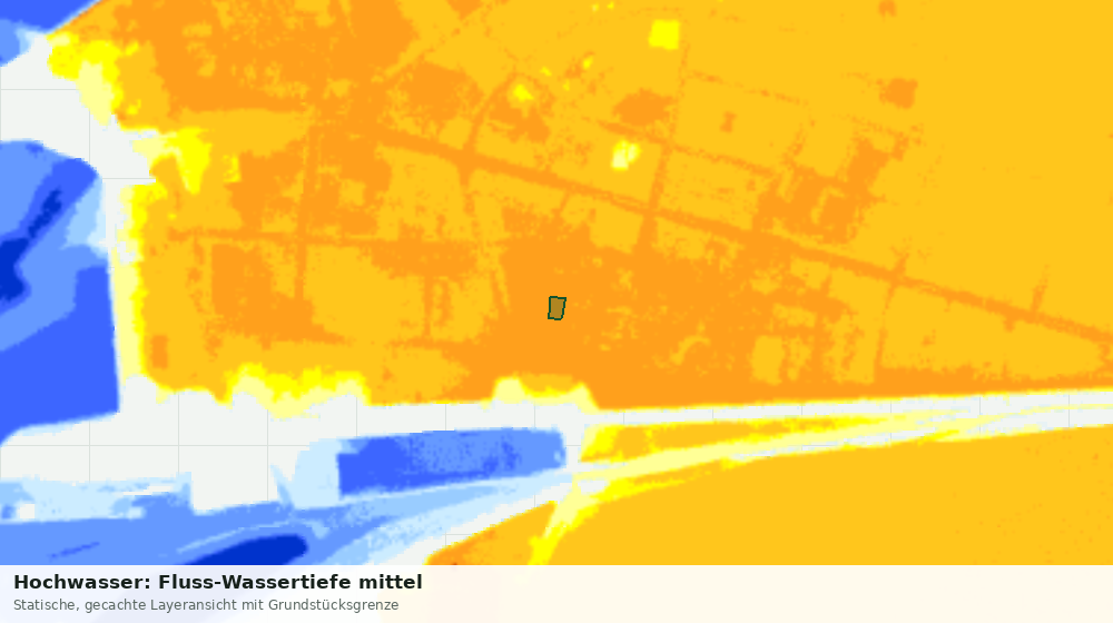 Statische Kartenansicht: Hochwasser: Fluss-Wassertiefe mittel