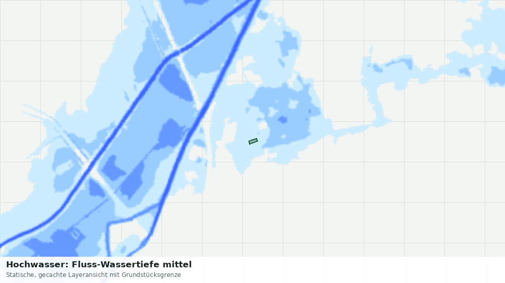 Statische Kartenansicht: Hochwasser: Fluss-Wassertiefe mittel