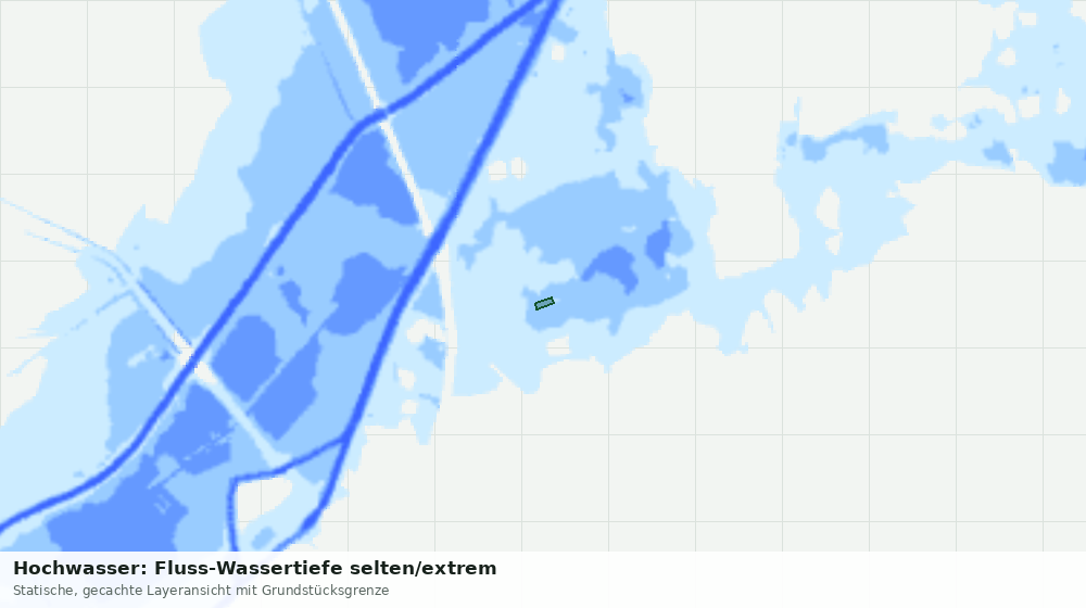 Statische Kartenansicht: Hochwasser: Fluss-Wassertiefe selten/extrem