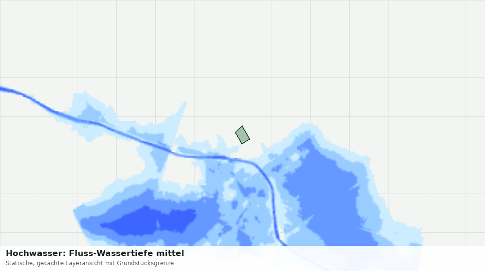 Statische Kartenansicht: Hochwasser: Fluss-Wassertiefe mittel
