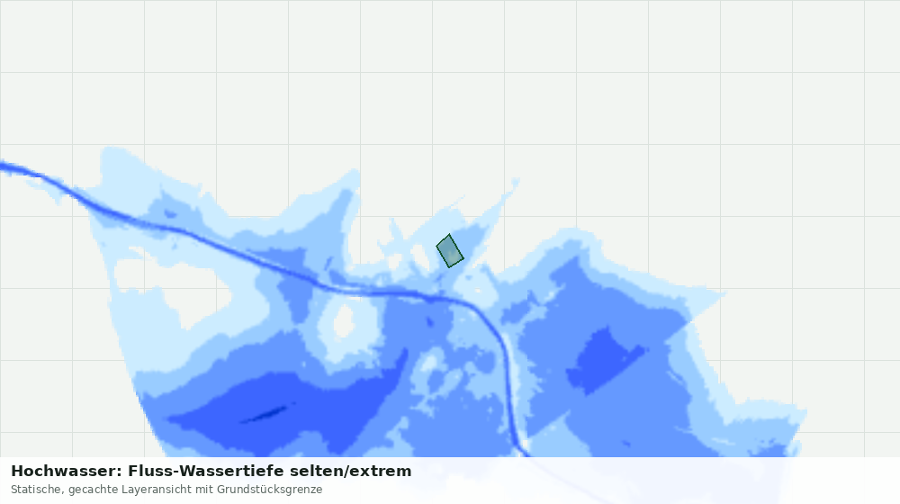 Statische Kartenansicht: Hochwasser: Fluss-Wassertiefe selten/extrem