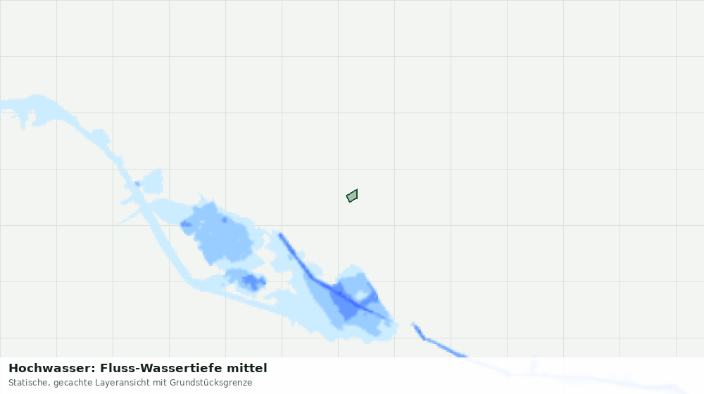 Statische Kartenansicht: Hochwasser: Fluss-Wassertiefe mittel