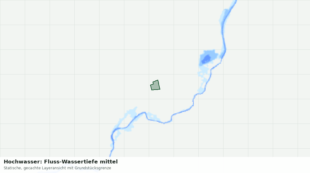 Statische Kartenansicht: Hochwasser: Fluss-Wassertiefe mittel